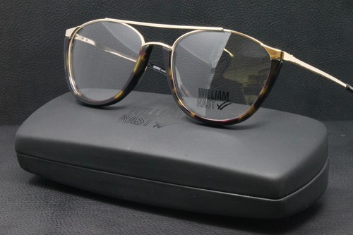 William Rast Eyeglasses Men's Gold Tortoise Aviator Frame 52mm WRO-1010-C2