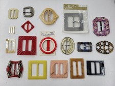 Vintage Lot Of 18 Assorted Belt Buckles. Various Shapes And Sizes