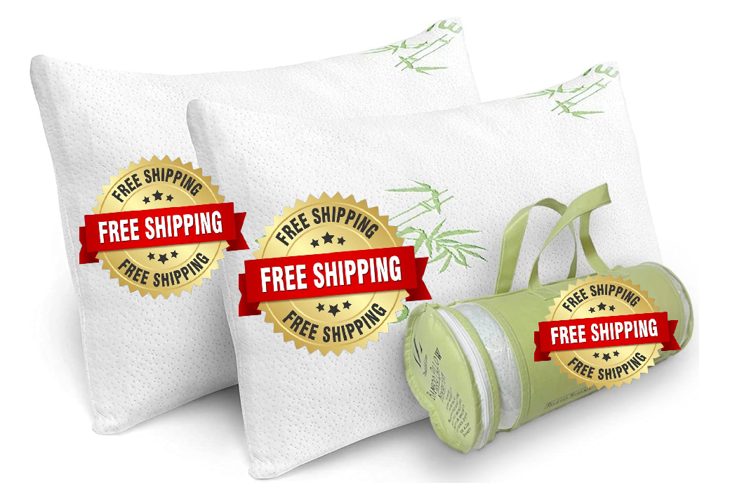 2 Almohadas King Size Viscoelástica Bambú Ajustables