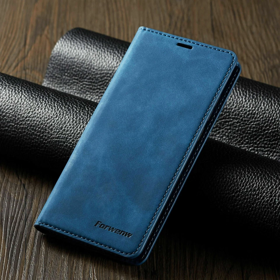 Para iPhone 12 13 Pro Max 14 15 Pro Plegable Cuero Tarjeta Bolsillo Trasero Estuche Cubierta Foto 3 de 4