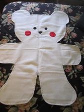 NEW VINTAGE HANDMADE BABY NURSERY BEAR PLAY MAT DECOR 1979