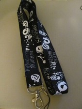 Nightmare Before Christmas Black Lanyard  NBC2 NEW 