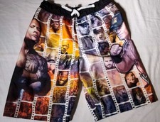Swimtrunks Shorts 2014 WWE Dwayne The Rock Johnson Boys XL 14/16 John Cena Vtg