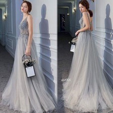 Noble Evening Formal Party Ball Gown Prom Bridesmaid Host Acting Dress Ladies