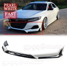 For Honda Accord 2021-2022 ACR Pearl White Front Bumper Lip Splitter Spoiler Kit