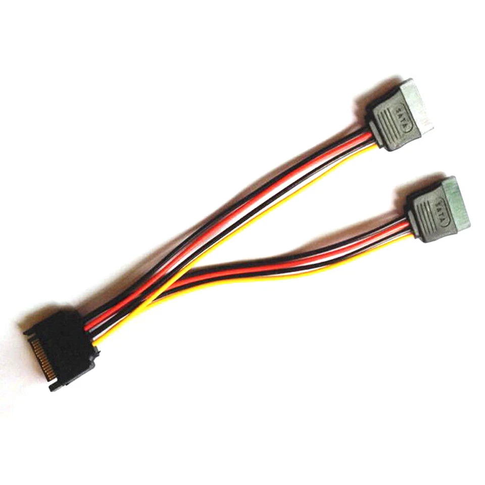 SATA Power Cable 15Pin SATA Y Splitter Adapter  15Pin Male to Dual Female Cable - Image 4 of 4