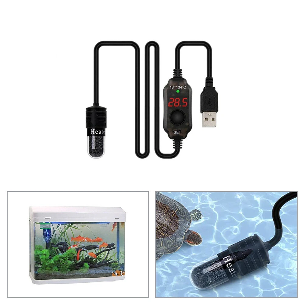 Mini Aquarium Fish Tank Heater USB Heating Rod Submersible Thermostat Heater  US | eBay