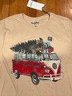 Volkswagon Bus Vintage Van Christmas Holiday Theme T-shirt Men's Small (S) NWT