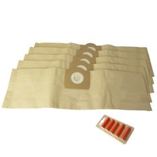 5 x  Vacuum Cleaner Hoover Bags for Karcher WD3 WD3P MV3 NT 27/1 + Fresheners