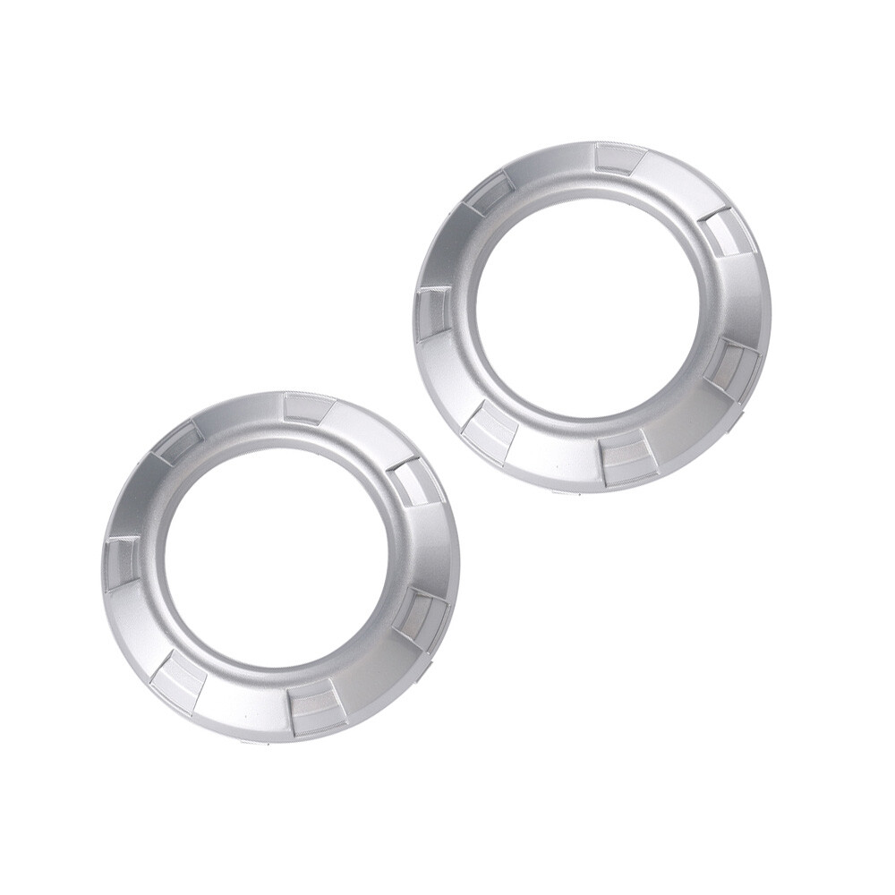 LH & RH Front Foglight Lamp Silver Cover Frame Fit For Mitsubishi Pajero/Montero