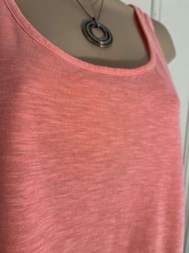 Superdry size M peachy/orangey coloured vest top, scalloped, holes, embroidery - Picture 7 of 12