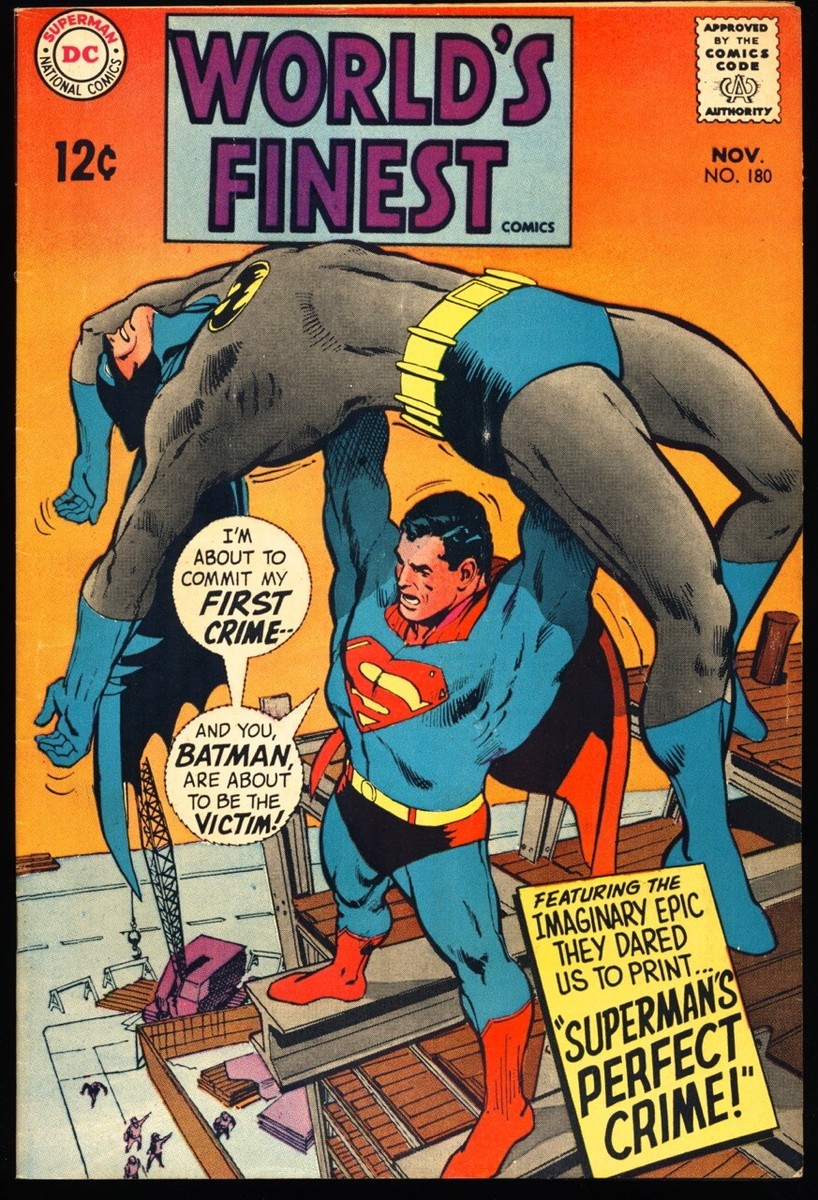 WORLD'S FINEST COMICS #180 1968 FN/VF NEAL ADAMS BATMAN VS