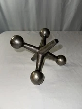 Vintage Metal 7” Jax Jack Bookend Doorstop Iron Sculpture Paper Weight MCM