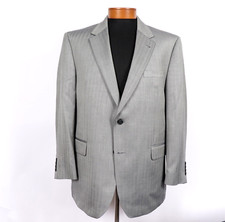 Jos A Bank Signature 44 R Mens Silk Wool Herringbone Blazer Sport Coat 344