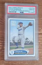 2021 Topps Update 70 Years of Topps #70YT62 Jackie Robinson PSA 10 Dodgers