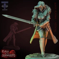 Talassa Human Female Vampire Hunter Fighter Miniature | DnD D&D