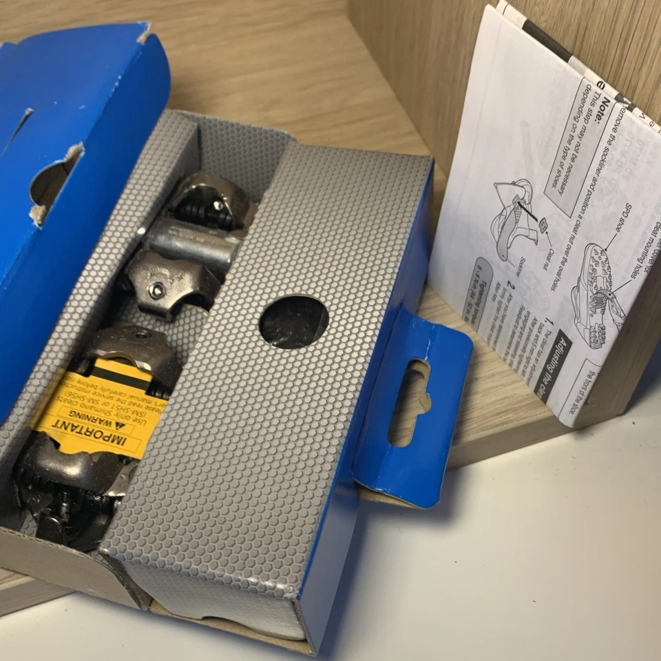 Shimano PD-M520 SPD MTB Pedals Clipless 9/16" SM-SH51 Cleats Silver New In Box - Image 3 of 4