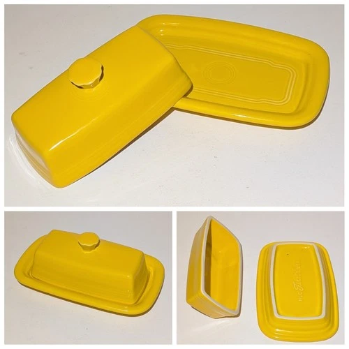 Fiestaware Limited MARIGOLD Yellow HLC Fiesta small 1/4lb Covered Butter Dish