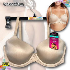 NWT Maidenform 32D One-Fab-Fit 2.0 T-Shirt Shaping Underwire Bra DM7543 Nude