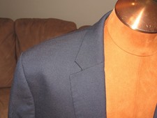 BANANA REPUBLIC 44 Reg Blue Blazer Sport Coat Standard Fit 2 Button Excellent