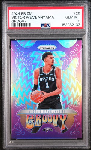 2024 PANINI PRIZM GROOVY #28 VICTOR WEMBANYAMA PSA 10