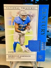 2019 Kerryon Johnson Panini National Treasures Century Materials Patch /99 #CM41