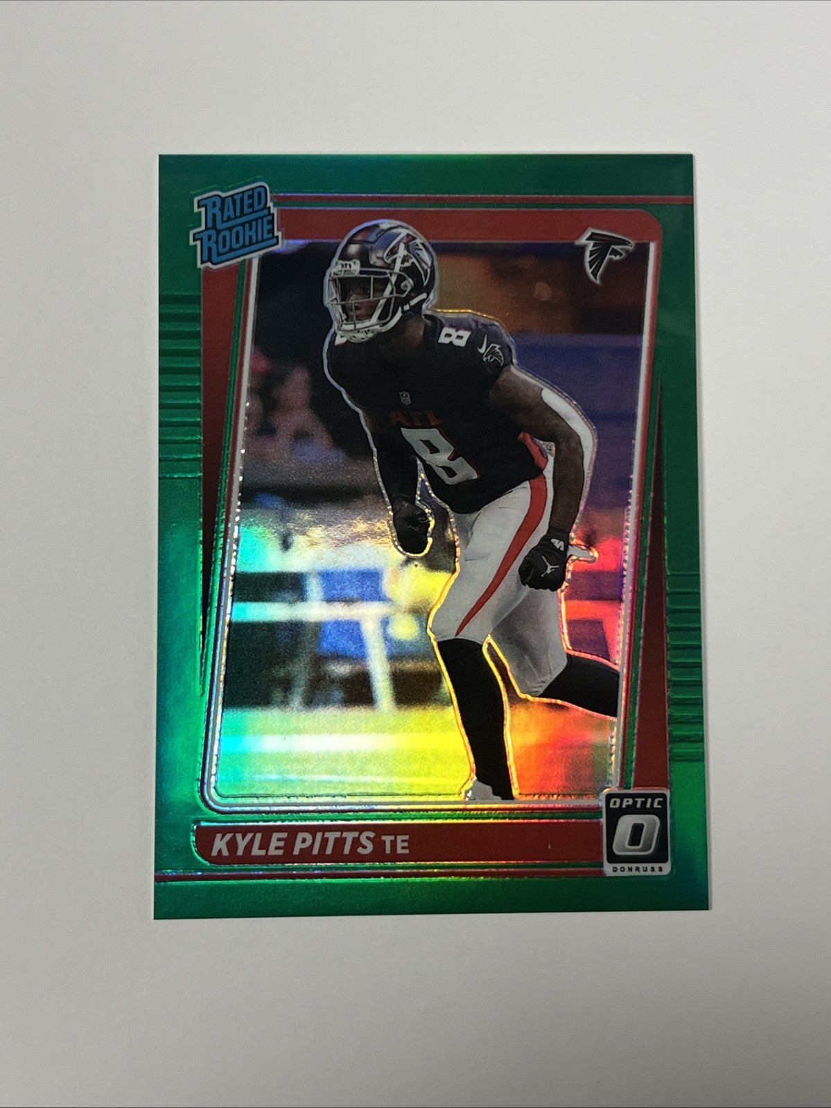 Kyle Pitts 2021 Panini Optic Football Rated Rookie Green /5 #211 Falcons RC