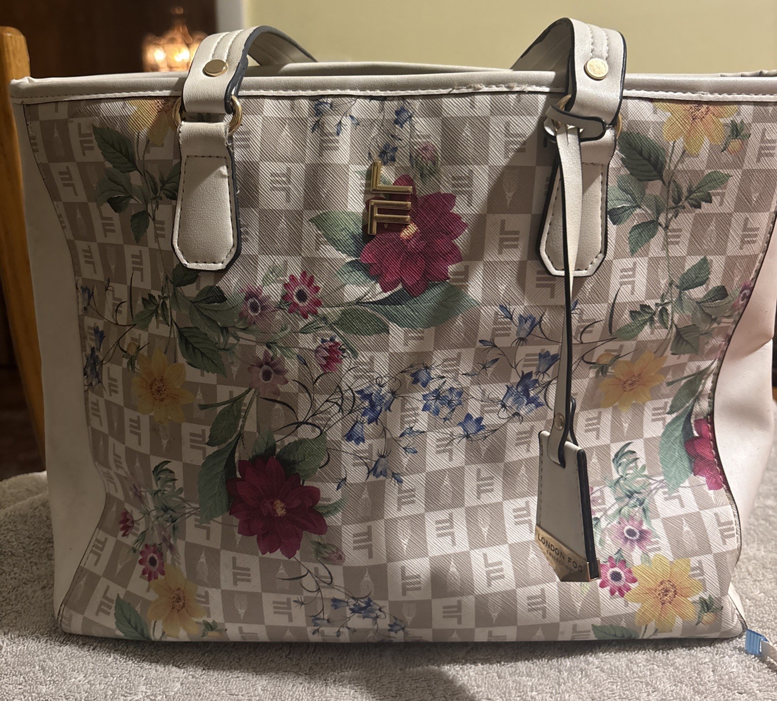 Vintage London Fog Floral Satchel/ Laptop Bag