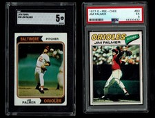 1974 1977 Topps O Pee Chee Jim Palmer cards SGC PSA graded slab HOF
