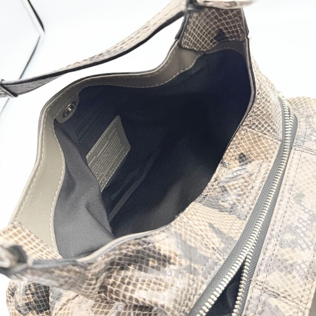 Coach Python Pattern PVC Tote Bag, Shoulder Bag, … - image 14