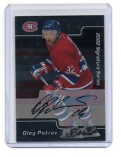 OLEG PETROV auto 1ST AUTOGRAPH card MONTREAL CANADIENS BAP 2001-02 SIGNATURE