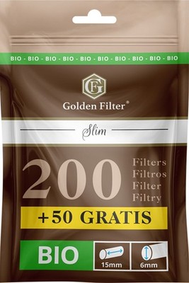 Golden Filter Bio Slim 6mm Filter Zigarettenfilter (18 Bt. a 250 St. = 4.500St.