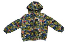 Andy Evan TMNT Reversible Puffer Jacket Boys Size 6 Comic Print Nickelodeon