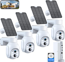 Security Cameras Wireless Outdoor, No Subscription, Solar-Powered, Home Security