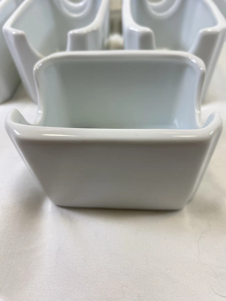 Lot Of 8 - Ceramic Sugar /Sweetener Container Holder Restaurant Quality White - Image 2 of 4