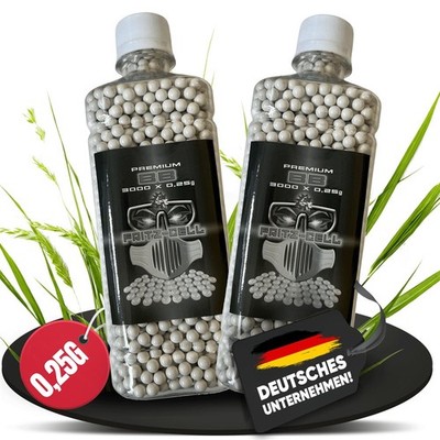 2 x 3000 Airsoft Softair Premium BBs 6mm Fritz-Cell 0,25g in Flasche