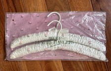 VTG 1986 Avon Luxury Satin Padded Clothes Hangers Set of 2 New Old Stock Sealed