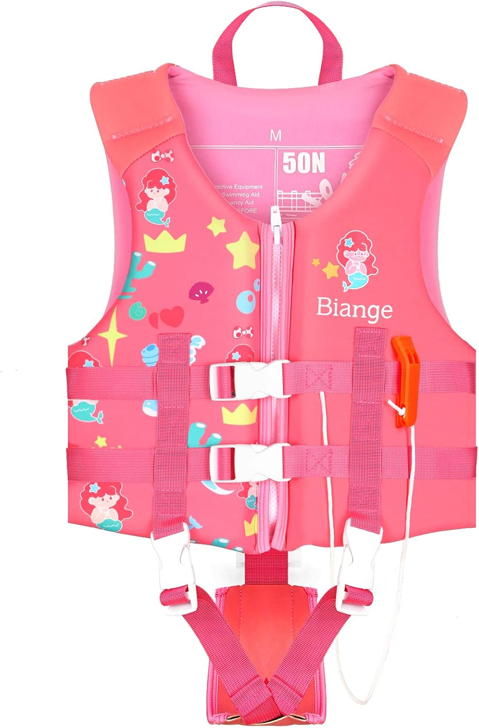 Kids Swim Vest, Child Swimming Jacket Toddler Floaties Swim Float Aid with Emerg