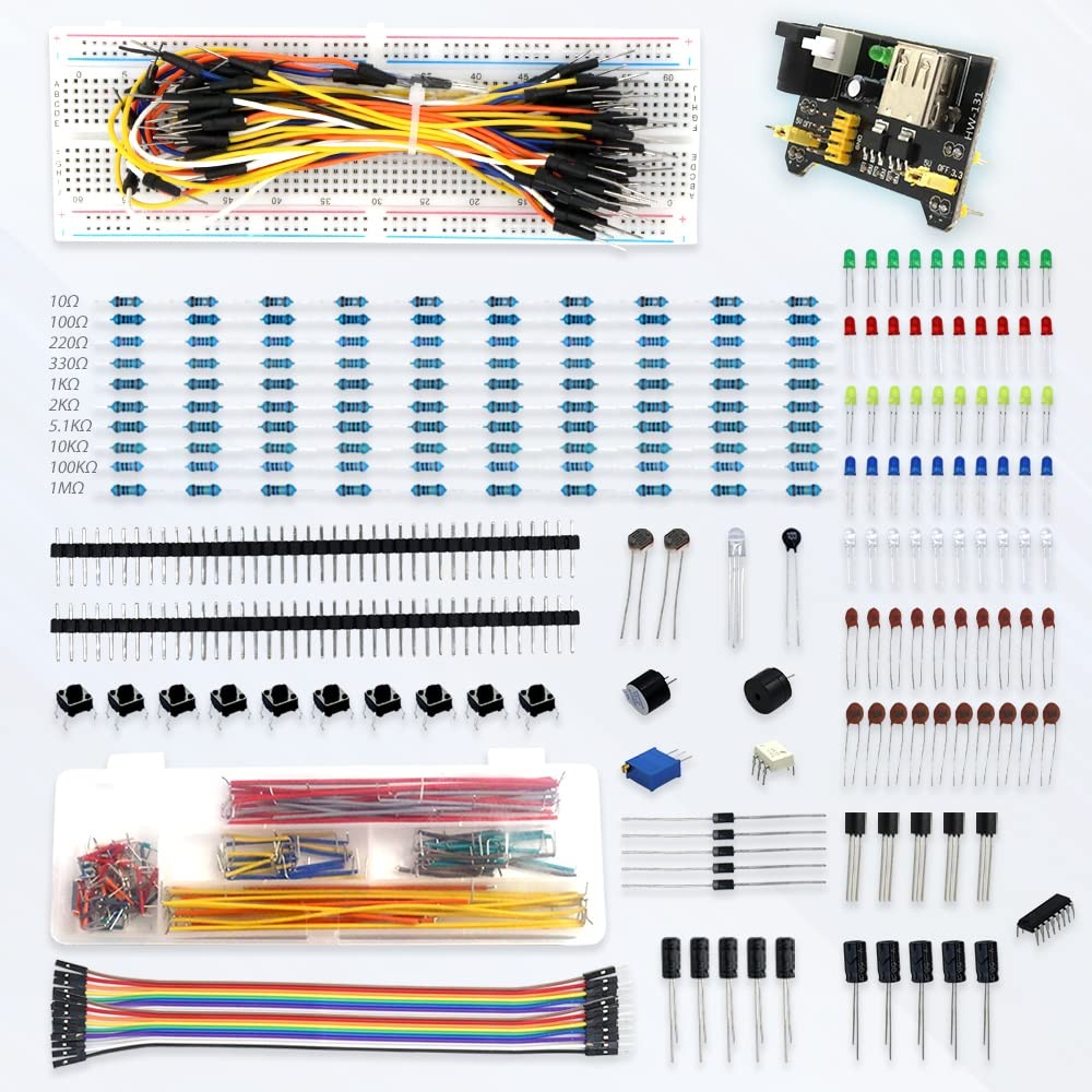 Kit composants électroniques breadboard et buzzer pour programmation microcontrôleur DIY - 2