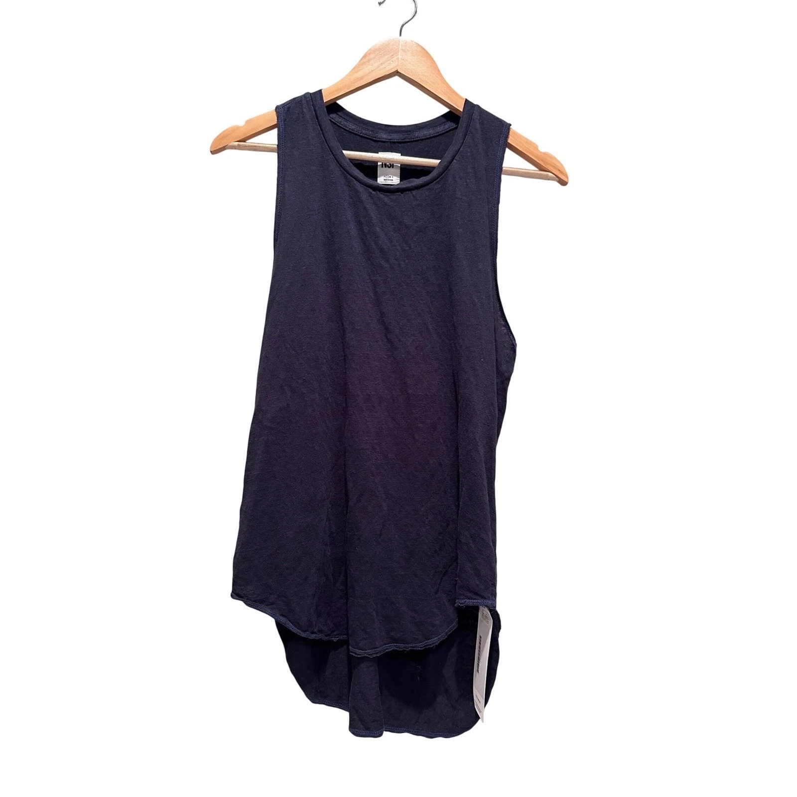 NSF Navy Blue Sleeveless Linen Tank Top Slouchy Lightweight Casual Small
Opens in a new window or ta