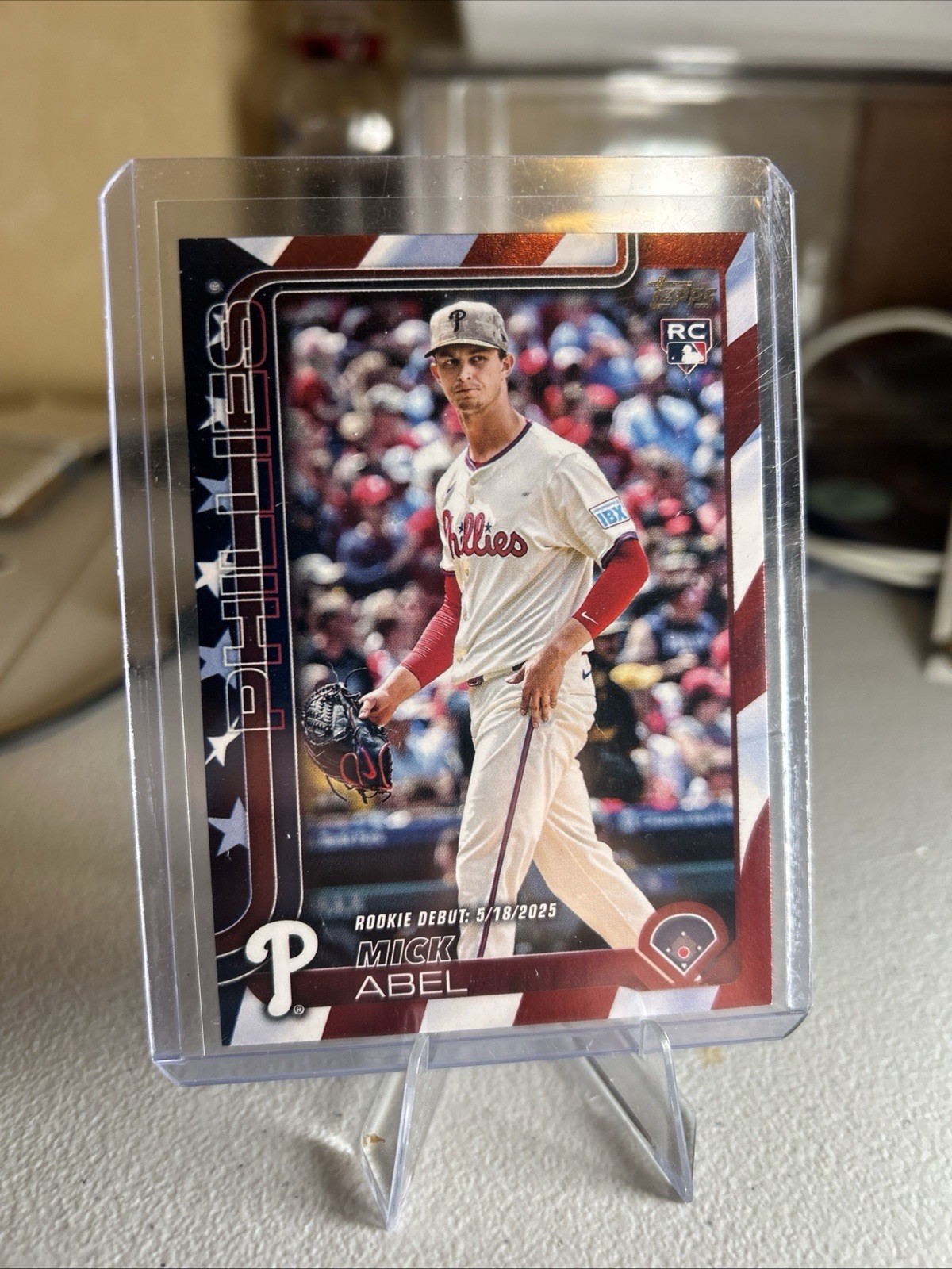 2025 Topps Update Mick Abel US270 Rookie Debut Independence Day 47/76