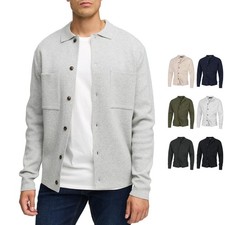 Indicode Hombre Cárdigan INBellino Punto Fino Chaqueta Suéter Hombre