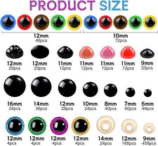 1100 Teile Sicherheitsaugen und -nasen für Amigurumi Toys - Wiurgoha - Brandneu