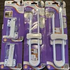 NIP Dreambaby Set Of 2 Double Packs Safety Sliding Locks  2 Safety Catches