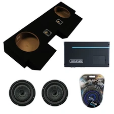 Kicker 43CVT104 10" CompVT CVT10 Subwoofer Dual Sub Box with Memphis Mono Amp