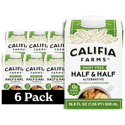 Unsweetened Better Half, Half And Half Substitute, 16.9 Oz Pack of 6, Almond...