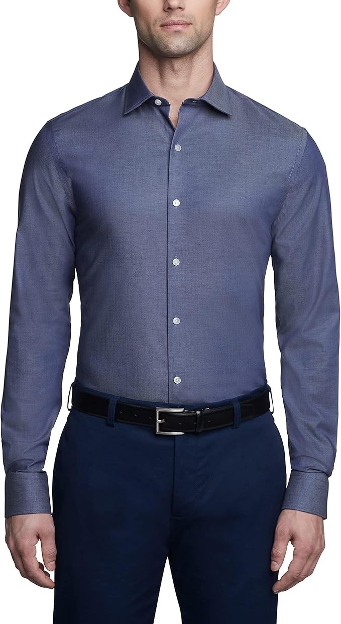 Tommy Hilfiger Men's Th Flex Essentials Reg Fit Stretch Shirt -14.5 32/33 S