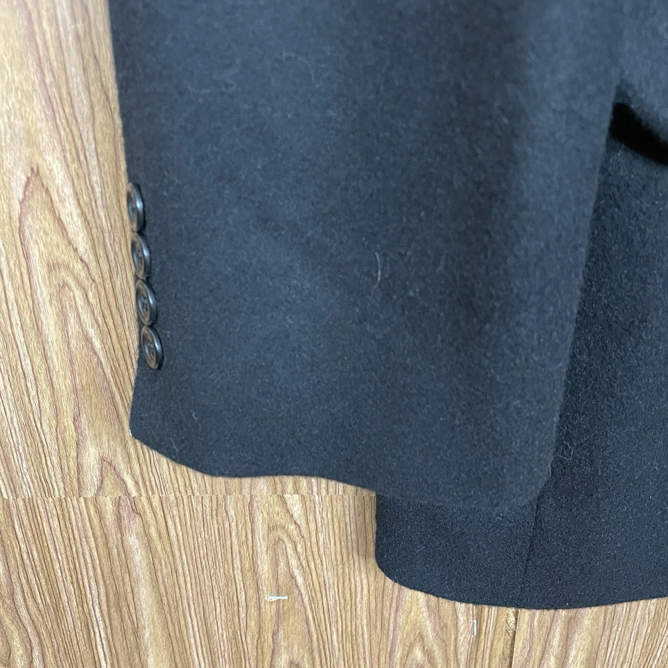 Abrigo deportivo Stafford para hombre 44S negro liso suave lana pelo camello dos botones Foto 4 de 4