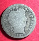 1896 US Barber SILVER Dime "Philadelphia" Mint! Lower Mintage! Old US Coin!
