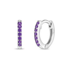 925 Sterling Silver Cubic Zirconia Small Hoop Huggie Earrings For Little Girl...